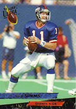 1993 Ultra #330 Phil Simms Front
