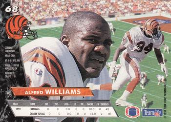 1993 Ultra #68 Alfred Williams Back