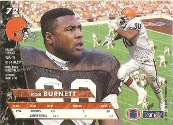 1993 Ultra #72 Rob Burnett Back