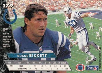 1993 Ultra #179 Duane Bickett Back