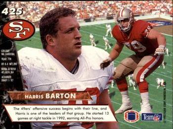 1993 Ultra #425 Harris Barton Back