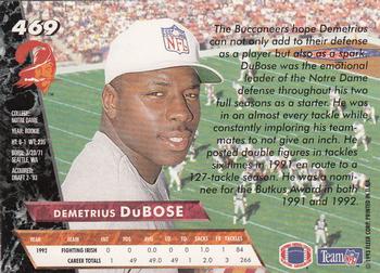 1993 Ultra #469 Demetrius DuBose Back
