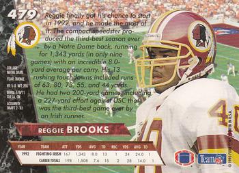 1993 Ultra #479 Reggie Brooks Back