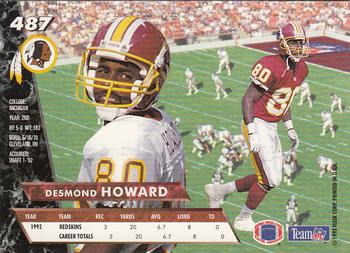 1993 Ultra #487 Desmond Howard Back