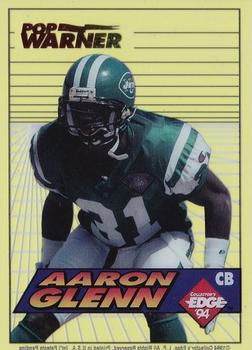1994 Collector's Edge - Boss Rookies Update Pop Warner Green #11 Aaron Glenn Front