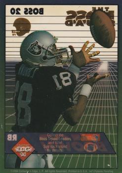 1994 Collector's Edge - The Boss Squad Silver with Gold Helmet #20 Tim Brown Back
