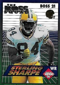1994 Collector's Edge - The Boss Squad Silver with Gold Helmet #21 Sterling Sharpe Front