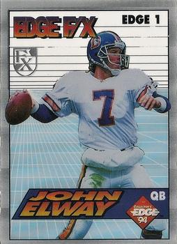 1994 Collector's Edge - Edge F/X Silver Shield #1 John Elway Front