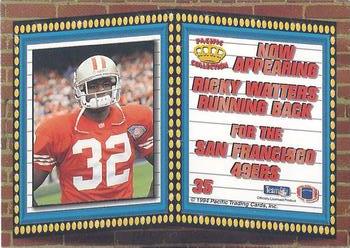 1994 Pacific - Marquee Prisms Gold #35 Ricky Watters Back