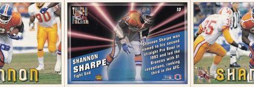 1994 Pacific Triple Folder #10 Shannon Sharpe Back