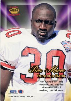 1994 Pacific Triple Folder - Rookies and Stars #1 Ron Moore Back