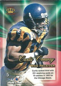 1994 Pacific Triple Folder - Rookies and Stars #5 Curtis Conway Back