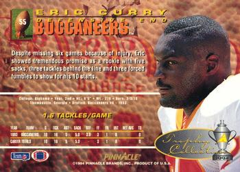 1994 Pinnacle - Trophy Collection #55 Eric Curry Back
