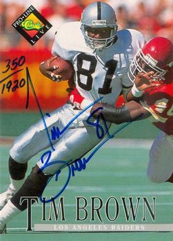 1994 Pro Line Live - Autographs #NNO Tim Brown Front
