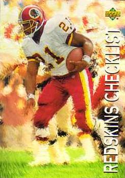 1993 Upper Deck #86 Redskins Checklist Front