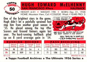 1994 Topps Archives 1956 #50 Hugh McElhenny Back