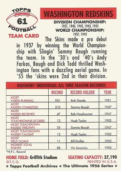 1994 Topps Archives 1956 #61 Washington Redskins Back