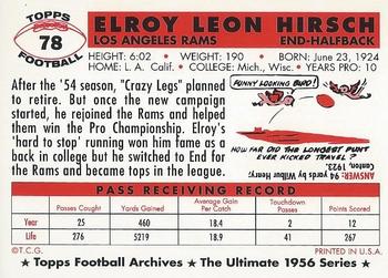 1994 Topps Archives 1956 #78 Elroy Hirsch Back
