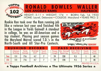 1994 Topps Archives 1956 - Gold #102 Ron Waller Back
