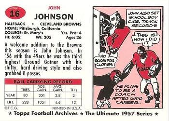 1994 Topps Archives 1957 #16 John Henry Johnson Back