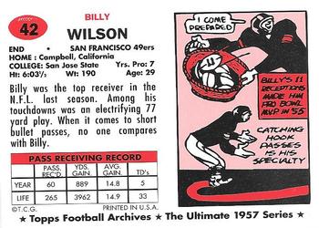 1994 Topps Archives 1957 #42 Billy Wilson Back