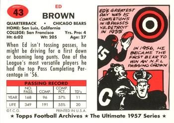 1994 Topps Archives 1957 #43 Ed Brown Back