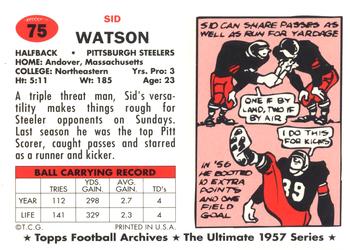 1994 Topps Archives 1957 #75 Sid Watson Back