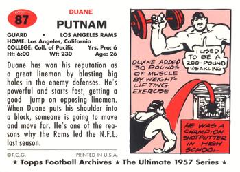 1994 Topps Archives 1957 #87 Duane Putnam Back