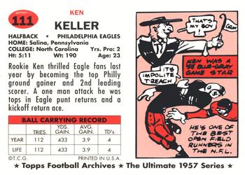 1994 Topps Archives 1957 #111 Ken Keller Back
