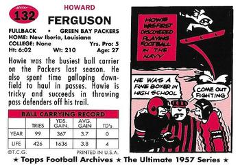 1994 Topps Archives 1957 #132 Howie Ferguson Back