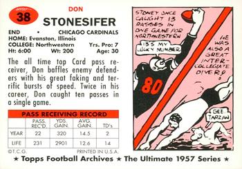 1994 Topps Archives 1957 - Gold #38 Don Stonesifer Back