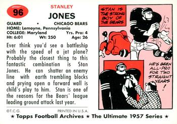 1994 Topps Archives 1957 - Gold #96 Stan Jones Back