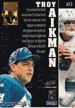 1995 Action Packed - Armed Forces Braille #AF3 Troy Aikman Back