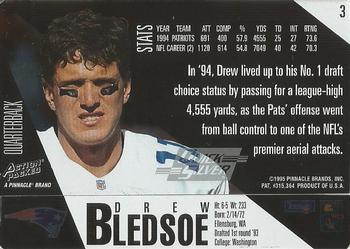1995 Action Packed - Quick Silver #3 Drew Bledsoe Back