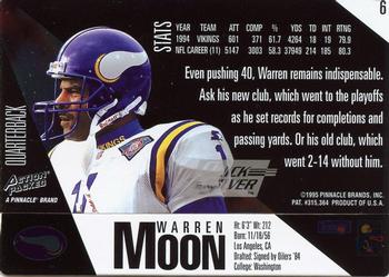 1995 Action Packed - Quick Silver #6 Warren Moon Back