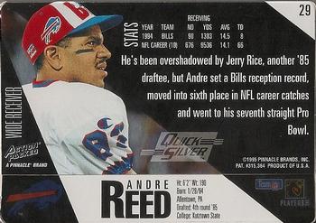1995 Action Packed - Quick Silver #29 Andre Reed Back