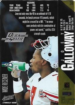 1995 Action Packed - Quick Silver #38 Joey Galloway Back