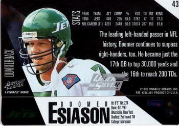 1995 Action Packed - Quick Silver #43 Boomer Esiason Back