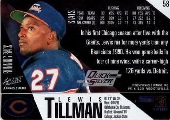 1995 Action Packed - Quick Silver #58 Lewis Tillman Back