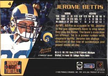 1995 Action Packed Monday Night Football #4 Jerome Bettis Back