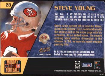 1995 Action Packed Monday Night Football #28 Steve Young Back