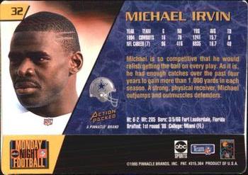 1995 Action Packed Monday Night Football #32 Michael Irvin Back