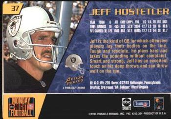1995 Action Packed Monday Night Football #37 Jeff Hostetler Back