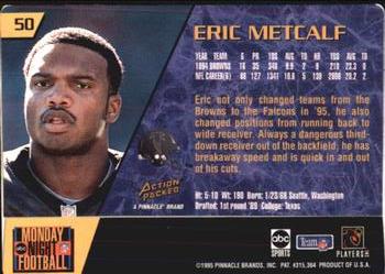 1995 Action Packed Monday Night Football #50 Eric Metcalf Back