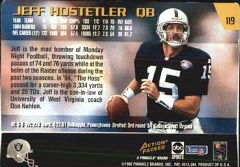 1995 Action Packed Monday Night Football #119 Jeff Hostetler Back