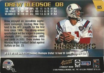 1995 Action Packed Monday Night Football - Highlights #105 Drew Bledsoe Back