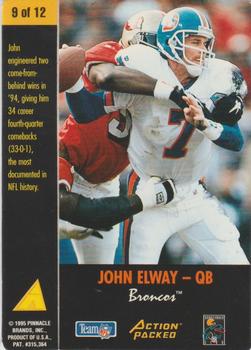1995 Action Packed Rookies & Stars - Closing Seconds #9 John Elway Back