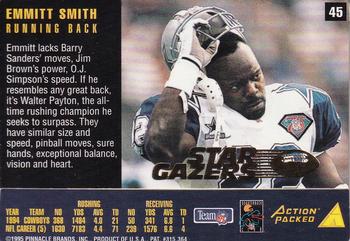 1995 Action Packed Rookies & Stars - Stargazers #45 Emmitt Smith Back