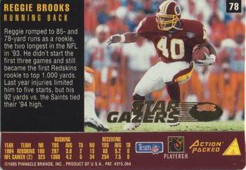 1995 Action Packed Rookies & Stars - Stargazers #78 Reggie Brooks Back