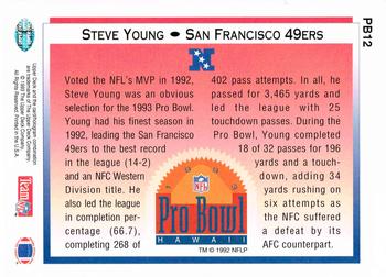1993 Upper Deck - Pro Bowl #PB12 Steve Young Back